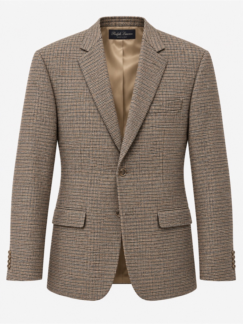 Ralph Lauren Brown Tan Glen Plaid Sport Coat